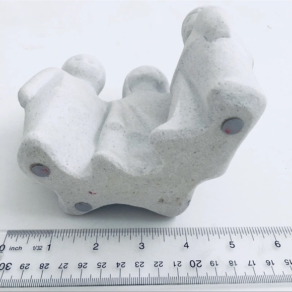 Vintage Marbell Stone Art Sculpture Belgium 3 People (5x3x4.5) MCM - Picture 6 of 8